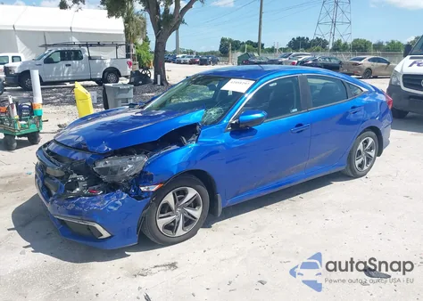 2020 Honda Civic Lx из США, поврежденный, VIN 19XFC2F62LE026815